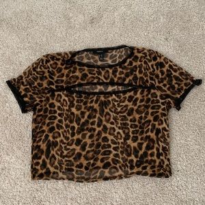 Cheetah see through shirt